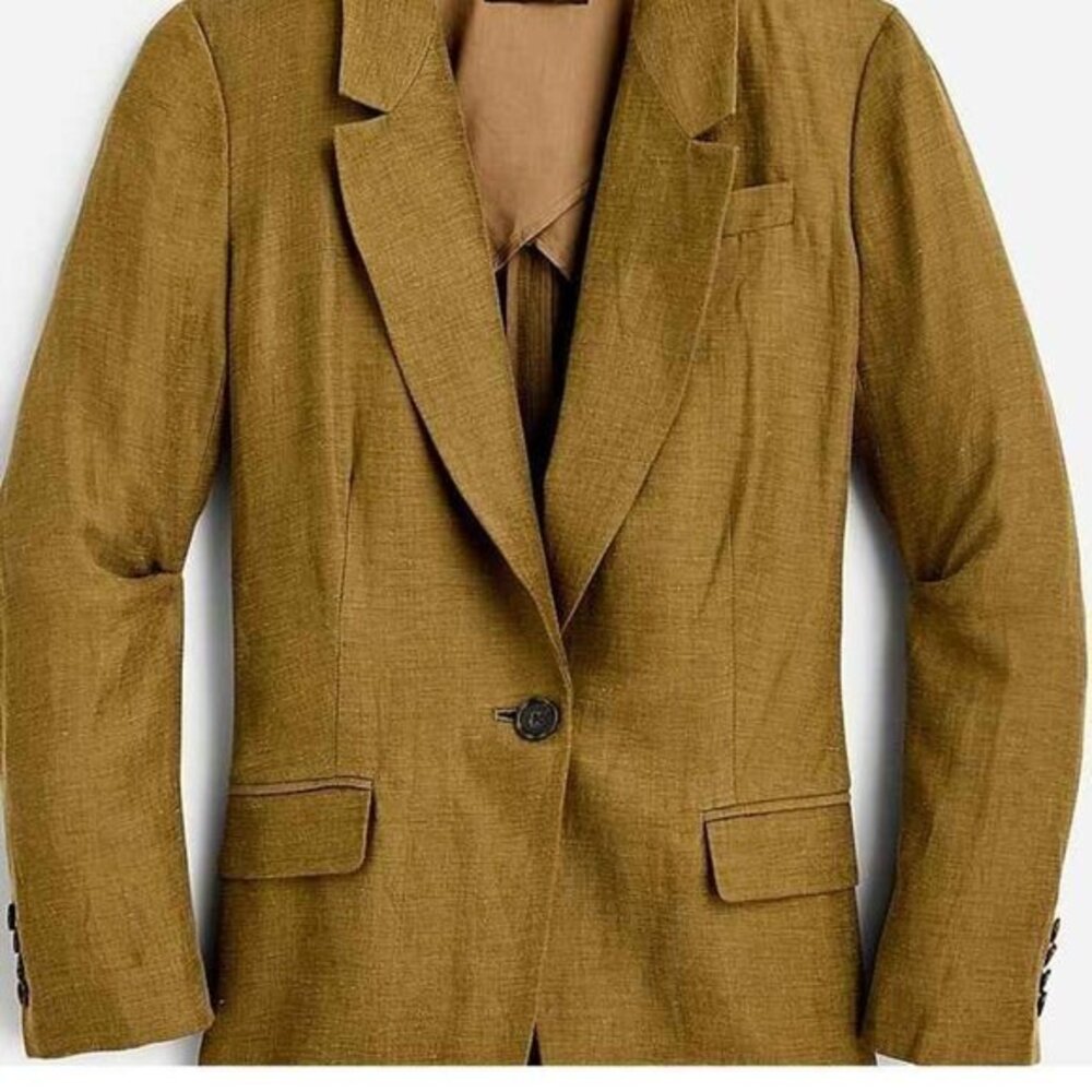 Jcrew Willa blazer in linen-cupro blend, 14T
